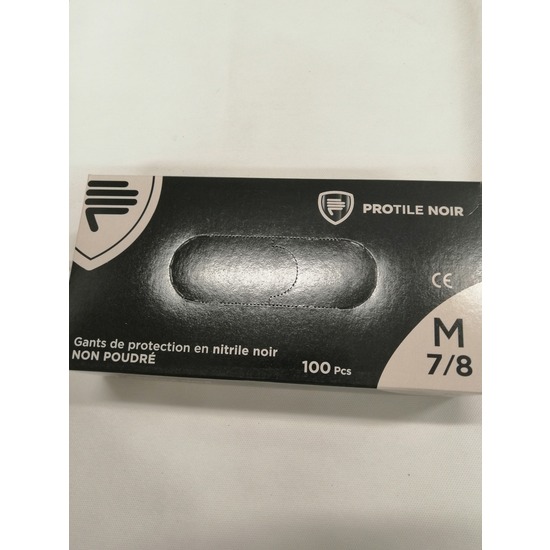 Gant de protection nitrile noir non poudr M