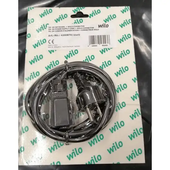 connecteur droit avec cordon alimentation pour wilo yonos Pico