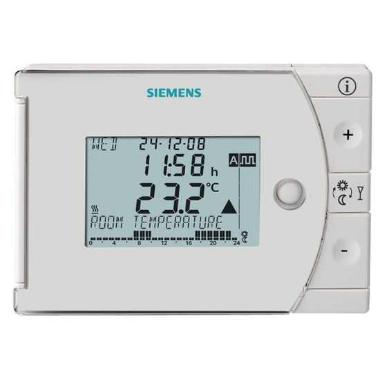 Thermostat d'ambiance digital programmable avec horloge journalire- REV 13 -XA - Siemens