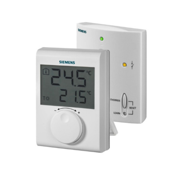 Thermostat d'ambiance grand LCD siemens sans fil RDH100RF