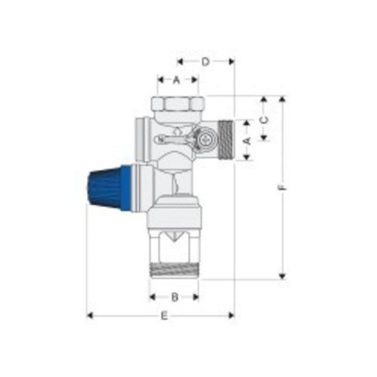 Groupe de scurit SFR Watts 3/4 droit inox