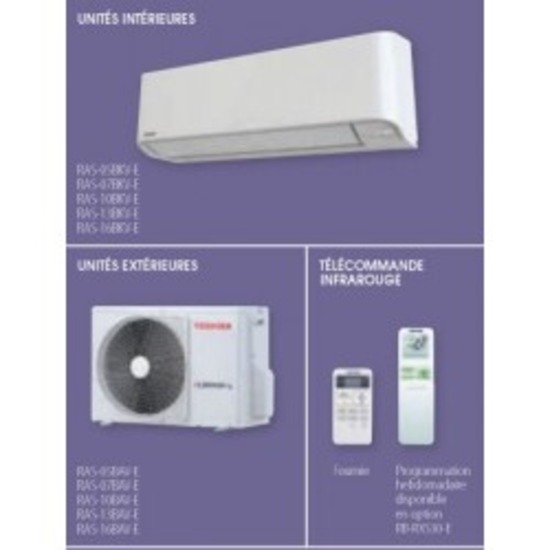 Climatisation mural inverter mono Split Toshiba 2,5/3.2 Kw